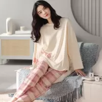 南极人睡衣女春秋长袖纯棉夏可外穿家居服套装2025年春新款网红风