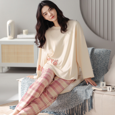 南极人睡衣女春秋长袖纯棉夏可外穿家居服套装2025年春新款网红风