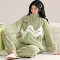 女士睡衣冬季珊瑚绒加厚加绒法兰绒家居服套装2025年春新款可外穿