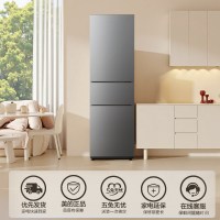 美的(Midea) MR-231T钛钢灰-星烁三门冰箱