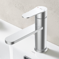 [恒洁HEGII]面盆龙头HMF126-11-SD冷热混合出水(带下水器)