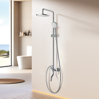 [恒洁]花洒HMF137-333B四模式手持水形大顶喷便捷旋钮切换防缠绕软管纯铜淋浴花洒