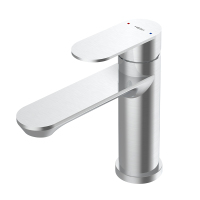 [恒洁]面盆龙头HMF127-111-SD冷热混合出水不锈钢材质蜂窝起泡出水方圆造型-带下水器