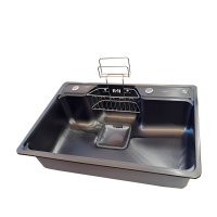 [恒洁]HMB162-070-SN水槽一体拉伸式不锈钢纳米枪灰色