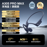 sanag塞那蓝牙耳机不入耳气传感无线运动型跑步专用新款A30SProMax.32G 蓝色