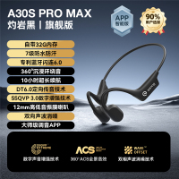 sanag塞那蓝牙耳机不入耳气传感无线运动型跑步专用新款A30SProMax.32G 黑色