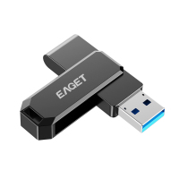 忆捷（EAGET）HF66 USB3.2 U盘 高速全金属 360度旋转优盘 128GB