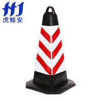 虎鲸安 橡胶反光路锥 方锥桶 红白斜 纹专用锥桶 禁停路障警示柱 通用雪糕筒