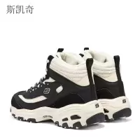 斯凯奇 加绒高帮老爹 167570-BKNT 女款 37码 黑色/自然色 单位:双