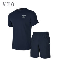 斯凯奇 男藏青色运动套装 P224M076-002ZM 套