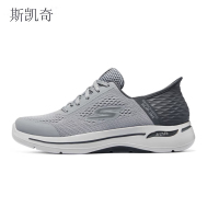 斯凯奇 男灰色网面跑步鞋 216258/GRY-10 双