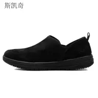 斯凯奇男款休闲健步鞋加绒204637/BBK-10双