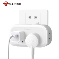 bull公牛一转多转换器无线插排一转四总控开关插座转换插头面板934K