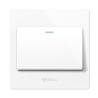 bull公牛86型G07经典白灯开关插座家用墙壁电灯电源单开单联中途开关一开多控开关面板