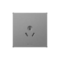 bull公牛G12星空灰框白白16a空调插座面板带开关插座家用一开单三孔16A大功率86型热水器插座