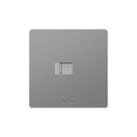 bull公牛G12星空灰电话插座面板86型一位电话墙壁电话开关插座电话线插座