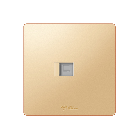 bull公牛86型开关插座G12香槟金六类网线插座电脑网络插座面板电脑插座网络开关面板