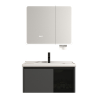 维纳斯3035深灰色40宽蜂窝铝浴室柜小户型40宽铝蜂窝浴室柜陶瓷一体洗脸盆组合简约卫生间智能洗手盆洗漱台面盆