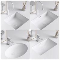 维纳斯长方弧底盆陶瓷台下盆洗手盆嵌入式家用小户型卫生间洗脸盆方