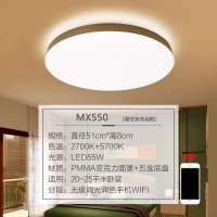 欧普照明(OPPLE)大气吸顶灯一体化客厅卧室餐厅灯简约智能语音Ra95皓悦 MX550皓悦-星空灰-55W