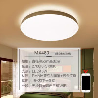 欧普照明(OPPLE)大气吸顶灯一体化客厅卧室餐厅灯简约智能语音Ra95皓悦 MX480皓悦-星空灰-45W