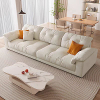 家有品致奶油小户型现代客厅布艺家用直排云朵沙发JM085SF25