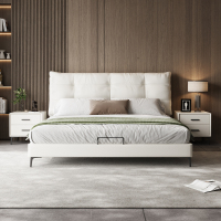 家有品致现代简约生态真皮床双人婚床主卧大床JM087RC22