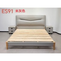 意式现代简约轻奢真皮床