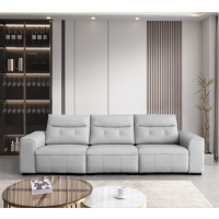 简约软体沙发三四人位小户型意式轻奢极简奶油风