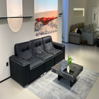 高端休闲沙发客厅真皮沙发现代轻奢大小户型组合沙发直排皮艺沙发