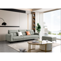 轻奢猫抓皮沙发客厅小户型意式极简现代简约