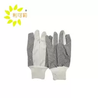 利可莉黑色点胶帆布手套均码/双