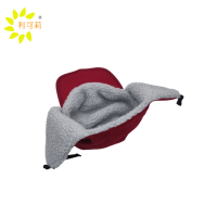 利可莉 防寒雷锋帽红色 带帽檐 顶