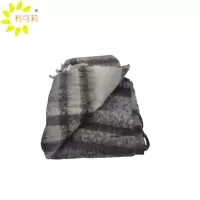 利可莉 黑灰色格子围巾 加厚 条