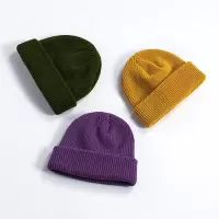 心梦同行 男女秋冬瓜皮帽防寒纯色包头帽 2770/个
