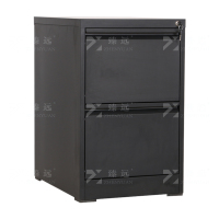 臻远 ZYJJ-800145 文件挂劳柜卡箱办公资料柜矮柜A4FC挂快捞柜立式抽屉柜 黑砂纹二抽鹅颈拉手