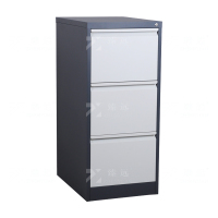 臻远 ZYJJ-800149 文件挂劳柜卡箱办公资料柜矮柜A4FC挂快捞柜立式抽屉柜 灰白套色三抽鹅颈拉手