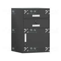 臻远ZY-CTGB-03 钢制活动柜床头柜铁皮储物柜矮柜 二抽黑色