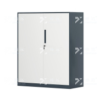 臻远ZY-WJGC-07文件柜窄边拆装档案柜 灰白套色对开铁门矮柜
