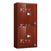 臻远ZYJJ-80062 钢制保密柜保险柜保密档案资料柜 红木纹分双节智能密码锁