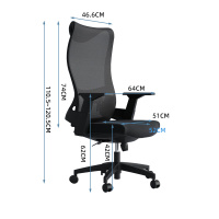 臻远 ZY-6612 办公椅转椅电脑椅职员椅会议椅子家用网面椅靠背椅黑胶