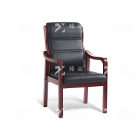 臻远 ZY-7606 办公会议椅办公皮椅电脑椅 黑西皮