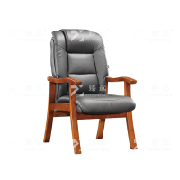 臻远 ZY-7609 办公会议椅办公皮椅电脑椅 黑牛皮