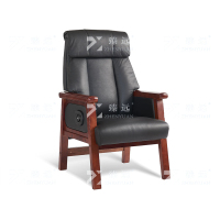 臻远 ZY-7594 办公会议椅老板椅办公皮椅电脑椅黑西皮