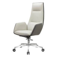 臻远 ZY-6704 办公椅转椅电脑椅商务办公椅子轻奢书房椅高靠背皮椅西皮