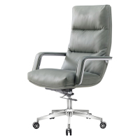 臻远 ZY-6713 办公椅转椅现代简约家用学习椅靠背电脑椅子西皮铝合金脚