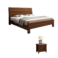 臻远 ZY4031125 实木床宿舍家具1.5米单人床 含两个床头柜