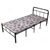 臻远ZY4052512钢木床简易折叠床单人床四折 1.2米银彩