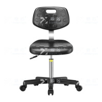 臻远 ZY-7957防静电椅子车间流水线升降椅子 40-54cm黑尼龙脚轮子款