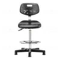 臻远 ZY-7958防静电椅子车间流水线升降椅子 60-80cm加高黑尼龙脚脚杯款